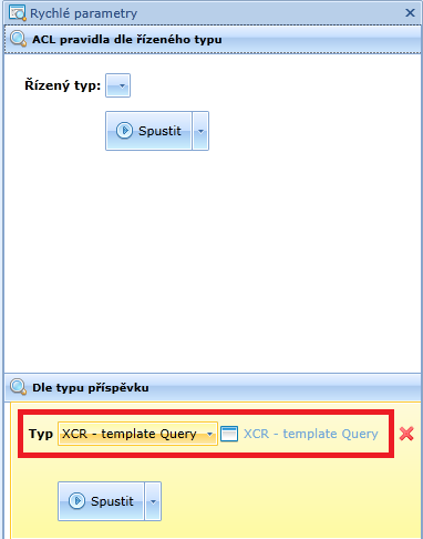 Rychlé parametry - Dle typu příspěvku